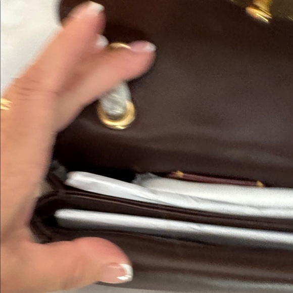 Coach Quilted Nappa Leather Chain Crossbody maple with Gold Hardware 20 - Picture 14 of 16